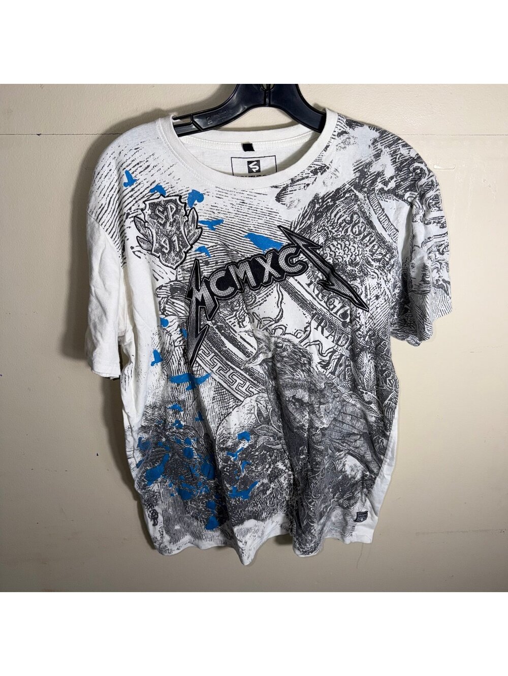 Southpole Grail AOP Shirt Mens LG Vtg y2k 90s Rare